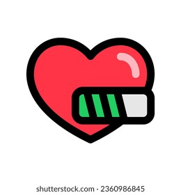 Editable life, heart, health point vector icon. Video game, game elements. Part of a big icon set family. Perfect for web and app interfaces, presentations, infographics, etc