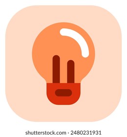 Editable lightbulb, idea vector icon. Part of a big icon set family. Perfect for web and app interfaces, presentations, infographics, etc