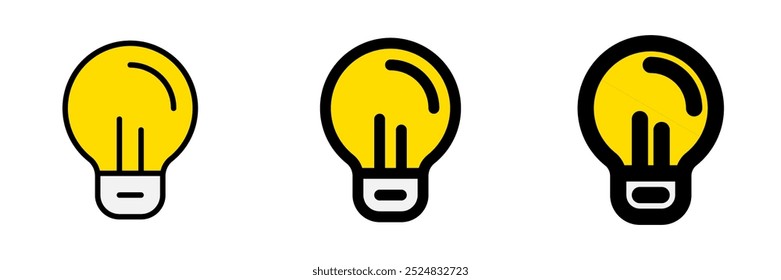 Editable lightbulb, idea vector icon. Part of a big icon set family. Perfect for web and app interfaces, presentations, infographics, etc