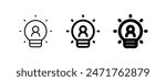 Editable lightbulb, innovation vector icon. Part of a big icon set family. Perfect for web and app interfaces, presentations, infographics, etc