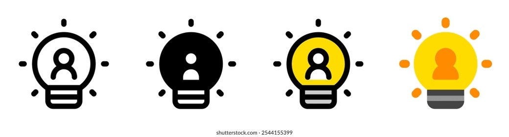 Bombilla editable, icono de Vector de innovación. Parte de una gran familia de iconos. Perfecto para interfaces de Web y App, presentaciones, infografías, etc