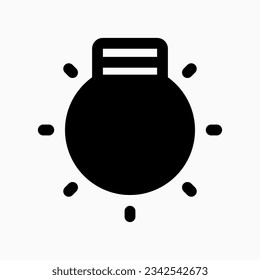 Editable lightbulb, light on vector icon. Part of a big icon set family. Perfect for web and app interfaces, presentations, infographics, etc
