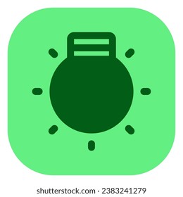 Editable lightbulb, light on vector icon. Part of a big icon set family. Perfect for web and app interfaces, presentations, infographics, etc
