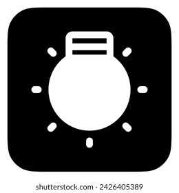 Editable lightbulb, light on vector icon. Part of a big icon set family. Perfect for web and app interfaces, presentations, infographics, etc