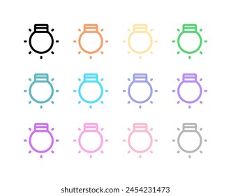 Editable lightbulb, light on vector icon. Part of a big icon set family. Perfect for web and app interfaces, presentations, infographics, etc