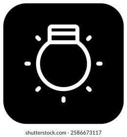 Editable lightbulb, light on vector icon. Part of a big icon set family. Perfect for web and app interfaces, presentations, infographics, etc