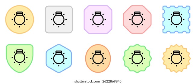 Editable lightbulb, light on vector icon. Part of a big icon set family. Perfect for web and app interfaces, presentations, infographics, etc