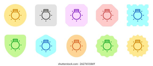 Editable lightbulb, light on vector icon. Part of a big icon set family. Perfect for web and app interfaces, presentations, infographics, etc
