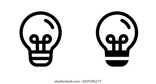 Editable lightbulb vector icon. Property, real estate, construction, mortgage, interiors. Part of a big icon set family. Perfect for web and app interfaces, presentations, infographics, etc