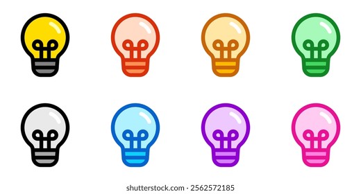 Editable lightbulb vector icon. Property, real estate, construction, mortgage, interiors. Part of a big icon set family. Perfect for web and app interfaces, presentations, infographics, etc