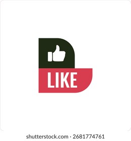 Elemento de design de ícone editável como ou miniatura para rede social em preto e vermelho
