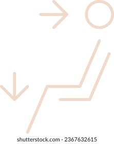 Icono de línea editable un símbolo de estrategia de negocio establecido como una ilustración plana vectorial de paso negro personalizable