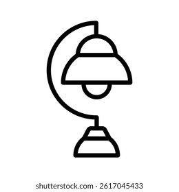 An editable line icon depicting sturdy lamp, ready for premium use