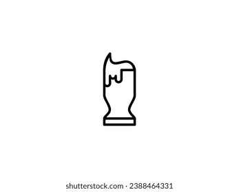 Editable line icon in a outline black stroke in eps vector of drink, coffee, cup, beer