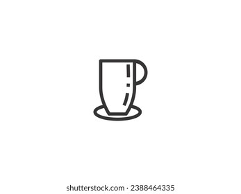 Editable line icon in a outline black stroke in eps vector of drink, coffee, cup, beer