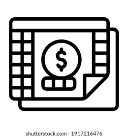 Editable linear design icon of payday
