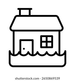 Ein bearbeitbares lineares Symbol für Heimdesign