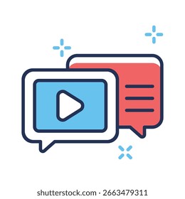 Un icono lineal editable de alerta de mensaje promocional