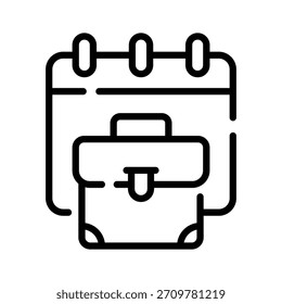 An editable linear icon showing formal business event