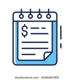 Un ícono lineal editable de Plan de inversión estructurado
