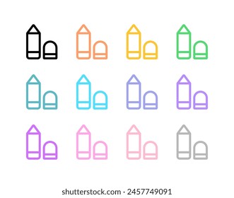 Icono de Vector de lápiz labial editable. Cosméticos, maquillaje, cuidado de la piel, belleza. Parte de una gran familia de iconos. Perfecto para interfaces de Web y App, presentaciones, infografías, etc