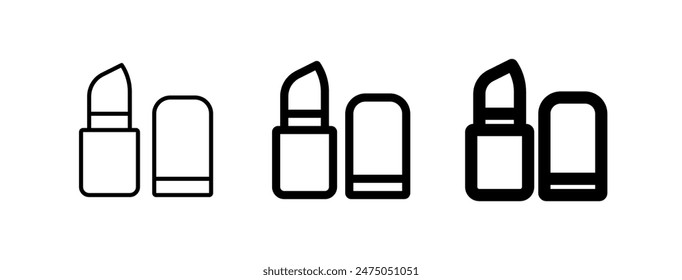 Editable lipstick vector icon. Cosmetics, makeup, skincare, beauty. Part of a big icon set family. Perfect for web and app interfaces, presentations, infographics, etc