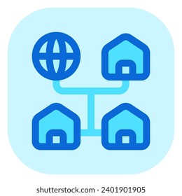 Editable local, home, network, LAN, connection vector icon. Remote work, job, profession, freelance. Part of a big icon set family. Perfect for web and app interfaces, presentations, infographics, etc