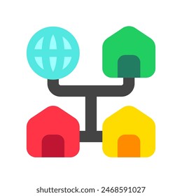 Editable local, home, network, LAN, connection vector icon. Remote work, job, profession, freelance. Part of a big icon set family. Perfect for web and app interfaces, presentations, infographics, etc