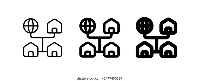 Editable local, home, network, LAN, connection vector icon. Remote work, job, profession, freelance. Part of a big icon set family. Perfect for web and app interfaces, presentations, infographics, etc