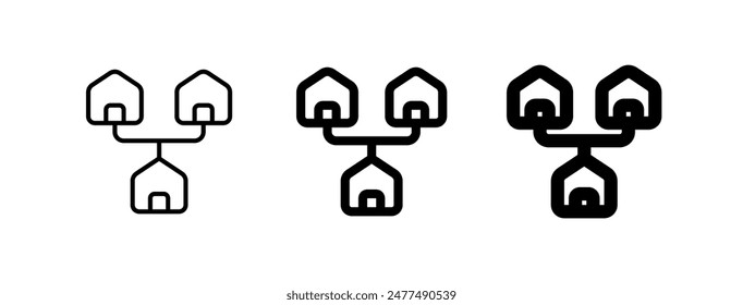 Editable local, home, network, LAN, connection vector icon. Remote work, job, profession, freelance. Part of a big icon set family. Perfect for web and app interfaces, presentations, infographics, etc