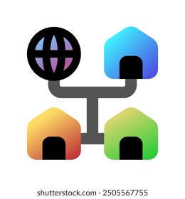 Editable local, home, network, LAN, connection vector icon. Remote work, job, profession, freelance. Part of a big icon set family. Perfect for web and app interfaces, presentations, infographics, etc