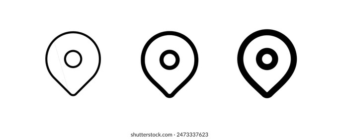 Editable location pin vector icon. Map, location, navigation. Part of a big icon set family. Perfect for web and app interfaces, presentations, infographics, etc