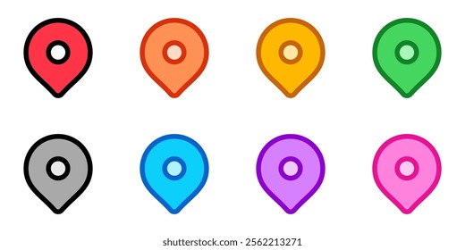 Editable location pin vector icon. Map, location, navigation. Part of a big icon set family. Perfect for web and app interfaces, presentations, infographics, etc