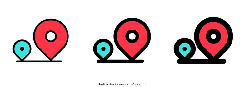 Ícone de vetor de rastreamento de local editável. Mapa, localização, navegação. Parte de uma grande família de conjuntos de ícones. Perfeito para interfaces web e app, apresentações, infográficos, etc