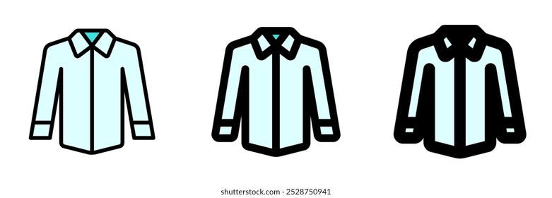 Editable long sleeve shirt vector icon. Clothing, fashion, apparel. Part of a big icon set family. Perfect for web and app interfaces, presentations, infographics, etc