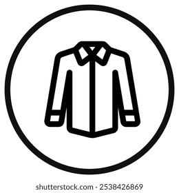 Editable long sleeve shirt vector icon. Clothing, fashion, apparel. Part of a big icon set family. Perfect for web and app interfaces, presentations, infographics, etc