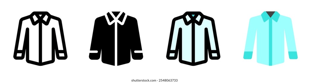 Editable long sleeve shirt vector icon. Clothing, fashion, apparel. Part of a big icon set family. Perfect for web and app interfaces, presentations, infographics, etc