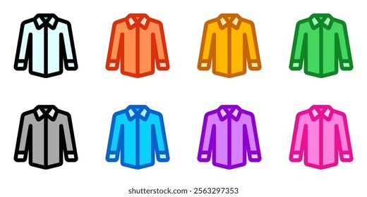 Editable long sleeve shirt vector icon. Clothing, fashion, apparel. Part of a big icon set family. Perfect for web and app interfaces, presentations, infographics, etc