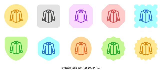 Editable long sleeve shirt vector icon. Clothing, fashion, apparel. Part of a big icon set family. Perfect for web and app interfaces, presentations, infographics, etc