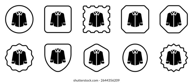 Editable long sleeve shirt vector icon. Clothing, fashion, apparel. Part of a big icon set family. Perfect for web and app interfaces, presentations, infographics, etc