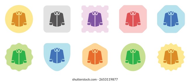 Editable long sleeve shirt vector icon. Clothing, fashion, apparel. Part of a big icon set family. Perfect for web and app interfaces, presentations, infographics, etc