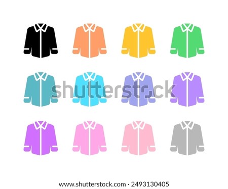 Editable long sleeve shirt vector icon. Clothing, fashion, apparel. Part of a big icon set family. Perfect for web and app interfaces, presentations, infographics, etc