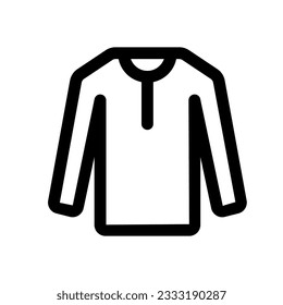 Editable long sleeve t-shirt vector icon. Clothing, fashion, apparel. Part of a big icon set family. Perfect for web and app interfaces, presentations, infographics, etc