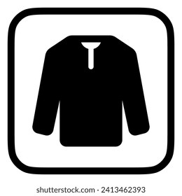 Editable long sleeve t-shirt vector icon. Clothing, fashion, apparel. Part of a big icon set family. Perfect for web and app interfaces, presentations, infographics, etc
