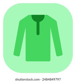 Editable long sleeve t-shirt vector icon. Clothing, fashion, apparel. Part of a big icon set family. Perfect for web and app interfaces, presentations, infographics, etc