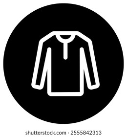 Editable long sleeve t-shirt vector icon. Clothing, fashion, apparel. Part of a big icon set family. Perfect for web and app interfaces, presentations, infographics, etc