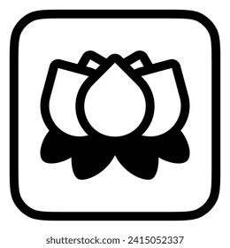 Editable lotus flower vector icon. Wellness, spa, relaxation. Part of a big icon set family. Perfect for web and app interfaces, presentations, infographics, etc