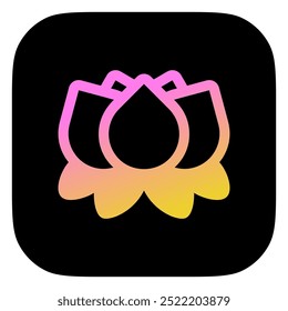 Editable lotus flower vector icon. Wellness, spa, relaxation. Part of a big icon set family. Perfect for web and app interfaces, presentations, infographics, etc