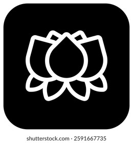 Editable lotus flower vector icon. Wellness, spa, relaxation. Part of a big icon set family. Perfect for web and app interfaces, presentations, infographics, etc