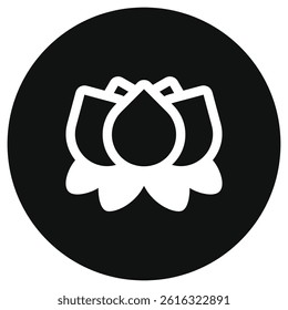Editable lotus flower vector icon. Wellness, spa, relaxation. Part of a big icon set family. Perfect for web and app interfaces, presentations, infographics, etc